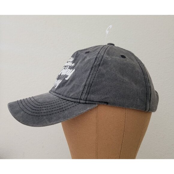 NWOT Authentic Disney Parks FastPass+ "To Friday Please" Gray Adjustable Cap - Picture 2 of 7